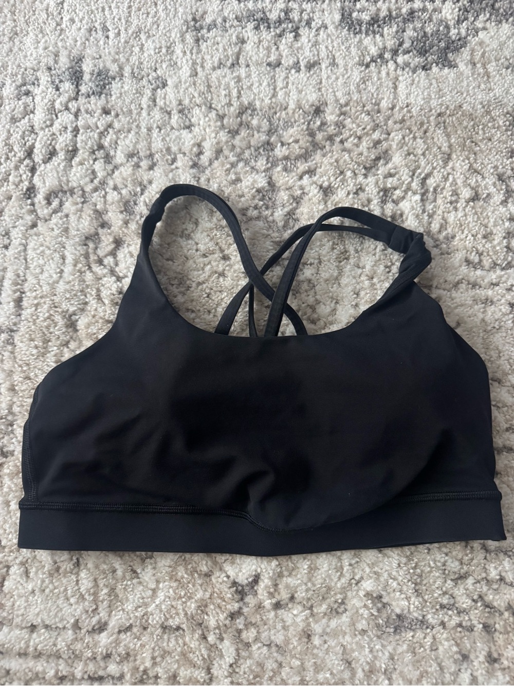 Lululemon Energy Black Strappy Sports Bra